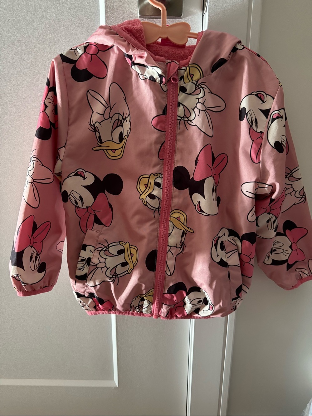 Disney Pink Minnie & Daisy Patterned Hooded Jacket